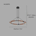 MIRODEMI® Ring Design LED Rose Gold Decor Hanging Chandelier For Living Room | For Bedroom | For Dinning Room Luxury Lighting | Home Decor