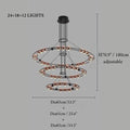 MIRODEMI® Ring Design LED Rose Gold Decor Hanging Chandelier For Living Room | For Bedroom | For Dinning Room Luxury Lighting | Home Decor