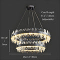 Irma | Modern Creative Round Hanging Crystal LED Chandelier for Living Room