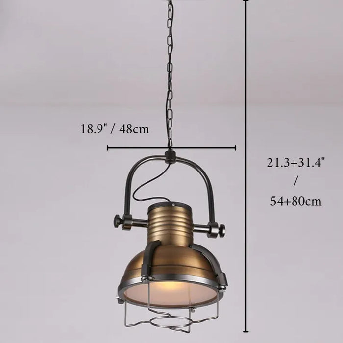 MIRODEMI Ospedaletti Iron Factory Vintage Pendant Light for Bar Details