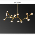 Luxury Molecular-Shaped Chandelier for Living Room, Kitchen, 17 Lights (Small), Warm Light