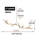 Luxury Molecular-Shaped Chandelier for Living Room, Kitchen, 17 Lights (Small), Warm Light