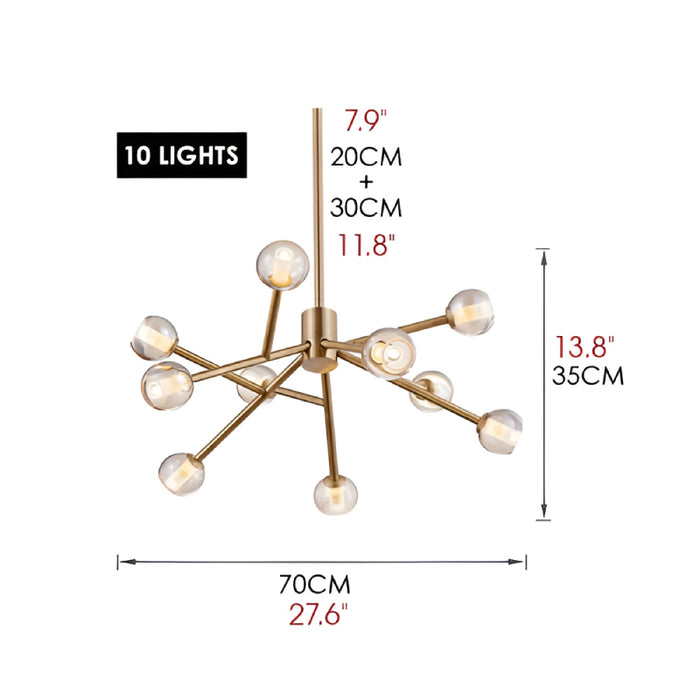 Ischia | Luxury Molecular-Shaped Chandelier for Living Room, Kitchen, Dining Room