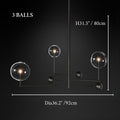 Isera | Art Deco Styled Glass Ball Shaped Led Chandelier for Living Room