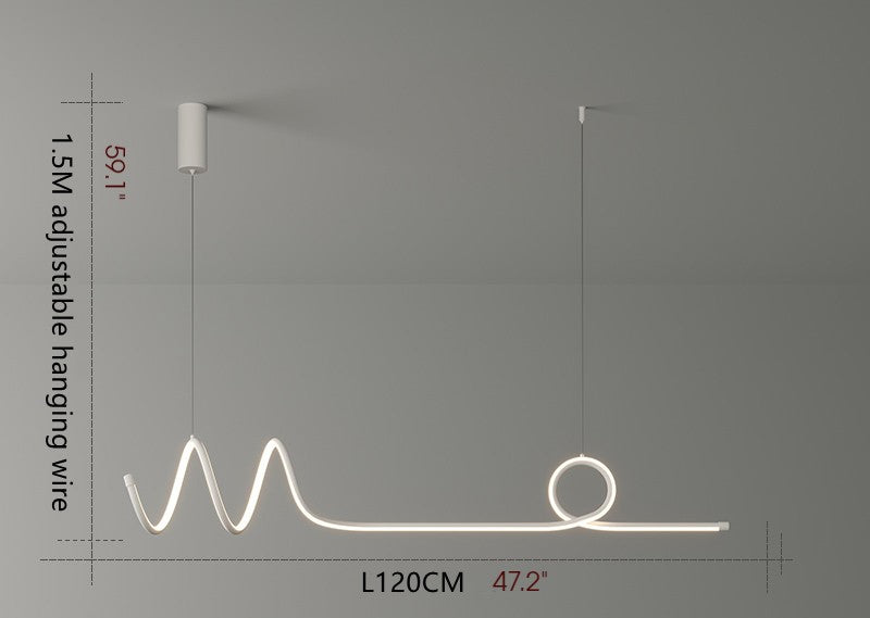 MIRODEMI® LED Pendant Lamp with a Long Strip in a Nordic Style for Living Room