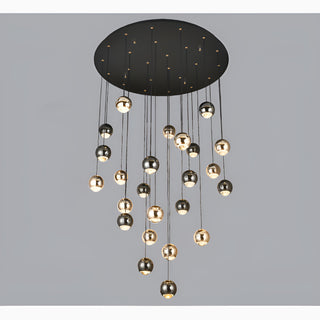 Laigueglia | Crystal LED Chandelier with Hanging Balls Gold and Black