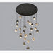 Laigueglia | Crystal LED Chandelier with Hanging Balls Gold and Black