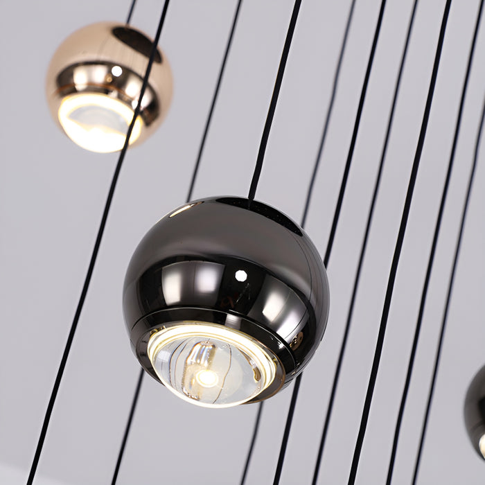 Laigueglia | Crystal LED Chandelier with Hanging Balls Details