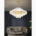 Crystal|Chic|Elegant|Round|Steel|LED|Chandelier|Gold|Hanging|Modern|Non-dimmable|Large|Bedroom|Living|room|Dining