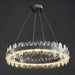 Round|Large|Crystal|Steel|Chandelier|Pendant|Hanging