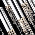 5 Lights - Hanging crystal light fixture for lobby, staircase, loft, stairwell
