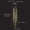 Lavagna | Ultramodern Rectangle Hanging LED Chandelier