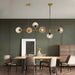 Pendant|Smoky|Glass|Lamps|Chandelier|Elegant|Gold