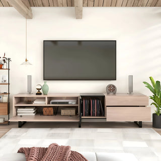 Minimalistic TV stand| For living room|For bedroom|Beige|Light wood 