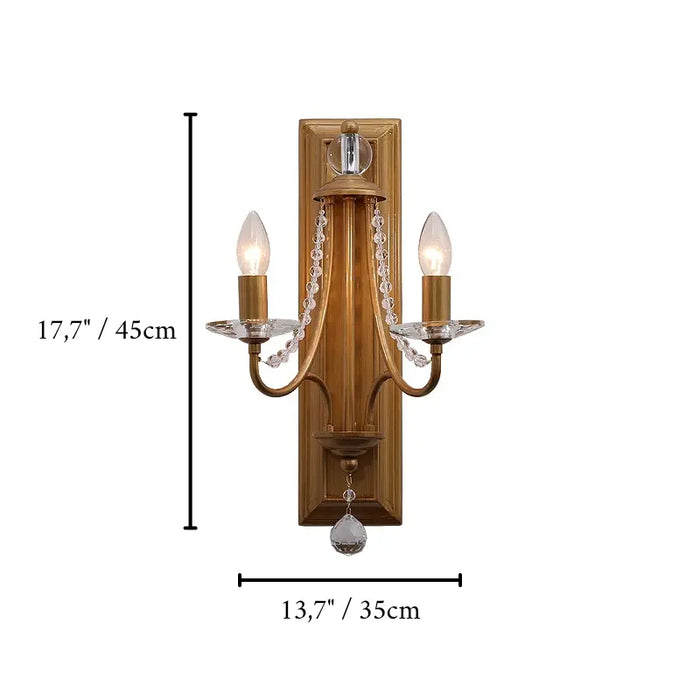 Metal and Crystal Wall Sconce from Mirodemi for Home Decor