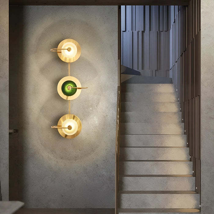 Modern|Gold|Green|Round|Industrial|Wall|Sconce|Luxury|Elegant