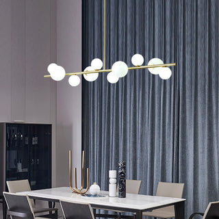 MIRODEMI® Cadegliano-Viconago | Horizontal Linear Chandelier for Kitchen