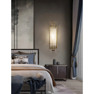 Marble|Wall|Sconce|Lamp|Gold|Black|Living|Bedroom|Elegant|Luxury