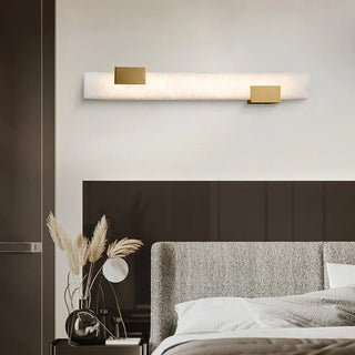 Marble|LED|Futuristic|White|Gold|Elegant|Luxury|Modern|Sconce