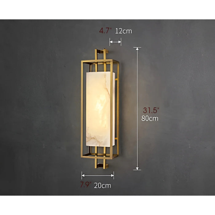 Marble|Wall|Sconce|Lamp|Gold|Black|Living|Bedroom|Elegant|Luxury