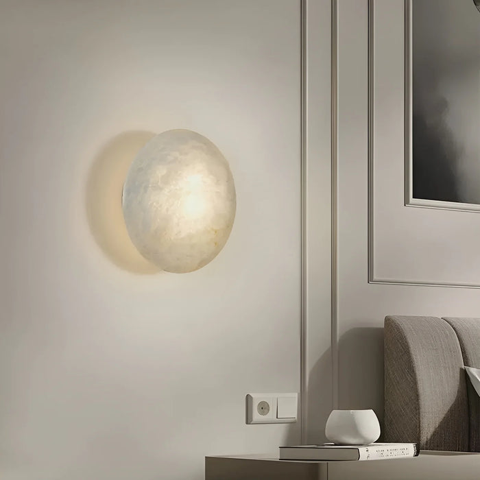 White|Sphere|Wall|Sconce|Lamp|Marble|Luxury|Bedside|Living