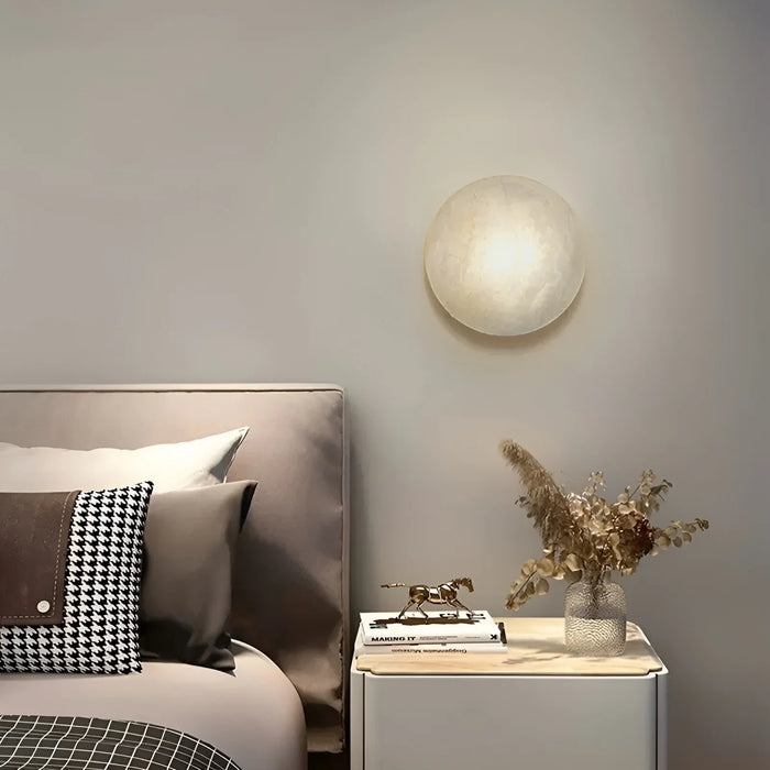 White|Sphere|Wall|Sconce|Lamp|Marble|Luxury|Bedside|Living