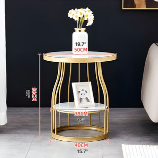 Small Elegant Side Table with Tempered Glass Top and Iron Legs | chic decor | compact tables | glass furniture | side pieces