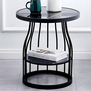 Sleek Glass Side Table with Durable Metal Legs | luxury home accents | glass tabletops | petite tables | side decor