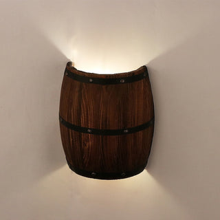 American vintage country wine barrel wall lamps for restaurant, kitchen aisle, bar