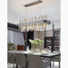 MIRODEMI® Abano Terme | Gold And Black Rectangle Crystal Chandelier for Home