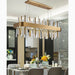 MIRODEMI® Abano Terme | Perfect Gold And Black Rectangle Crystal Chandelier for Dining Room