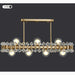 MIRODEMI® Abbadia Cerreto | Exclusive Gold Rectangle Colorful Crystal Chandelier for Dining Room