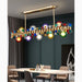 MIRODEMI® Abbadia Cerreto | Wonderful Gold Rectangle Colorful Crystal Chandelier for Dining Room