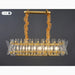 MIRODEMI® Abbadia Lariana | Luxury Golden Rectangle Creative Design Glass Chandelier For Dining Room