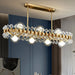 MIRODEMI® Abbadia Cerreto | Gold Rectangle Colorful Crystal Chandelier for House