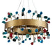 MIRODEMI® Abbadia San Salvatore | Incredible Gold Rectangle Colorful Crystal Chandelier for Living room