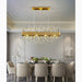 MIRODEMI® Abbadia San Salvatore | Gold Rectangle Colorful Crystal Chandelier for Kitchen Table