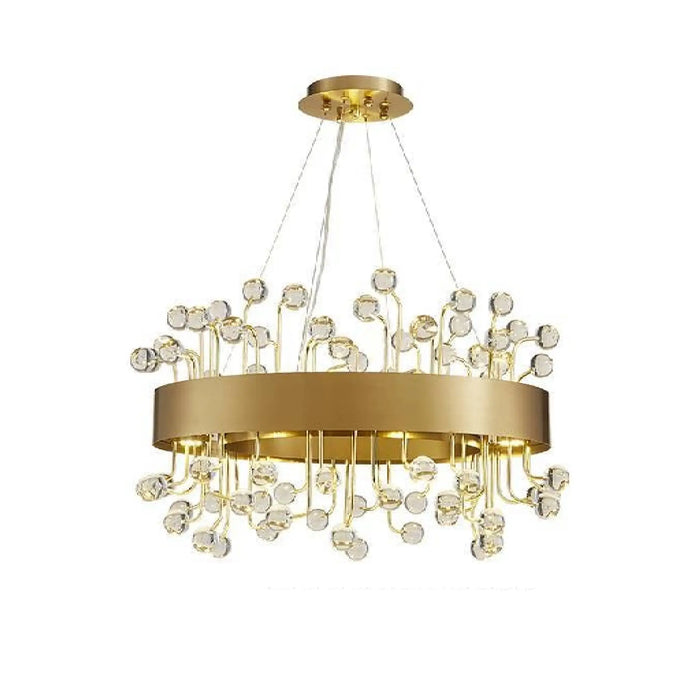 MIRODEMI® Abbadia San Salvatore | Magical Gold Rectangle Colorful Crystal Chandelier for Living room