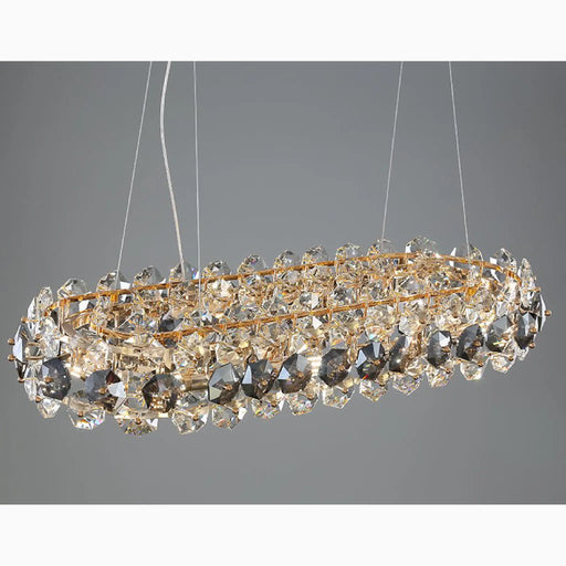 MIRODEMI® Abbateggio | Exceptional Rectangle Gold Crystal Modern Chandelier for Living Room