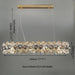 MIRODEMI® Abbateggio | Rectangle Gold Crystal Modern Chandelier for Living Room Sizes