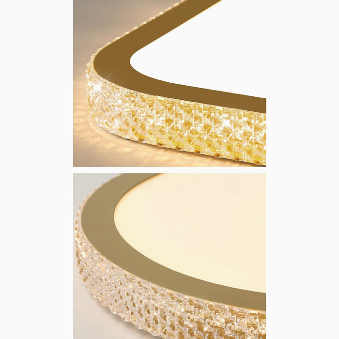 MIRODEMI® Abbiategrasso | Rectangle Crystal LED Ceiling Lights