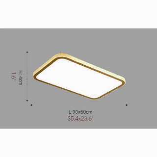 MIRODEMI® Abbiategrasso | Rectangle Crystal gold Ceiling Light