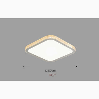 MIRODEMI® Abetone | white Square Crystal LED Ceiling Light