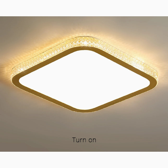 MIRODEMI® Abetone | Square Crystal LED Ceiling Light on