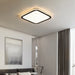 MIRODEMI® Abetone | Square black Crystal LED Ceiling Light