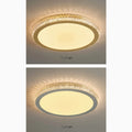 MIRODEMI® Abriola | Round Crystal LED Ceiling Light on off