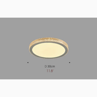 MIRODEMI® Abriola | Round Crystal LED Ceiling Light 30cm