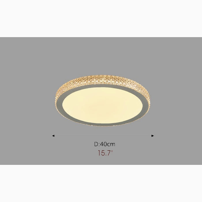 MIRODEMI® Abriola | Round Crystal LED Ceiling Lamp