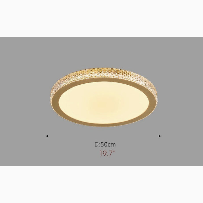 MIRODEMI® Abriola | Round Crystal LED Ceiling Light inch
