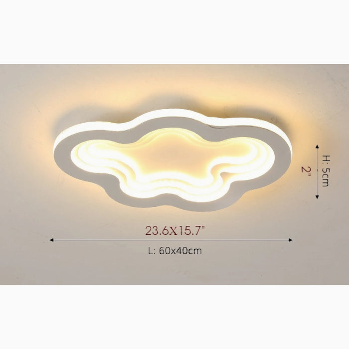 MIRODEMI® Acate | Minimalist Cloud LED Ceiling Light For Kids Room 23,6